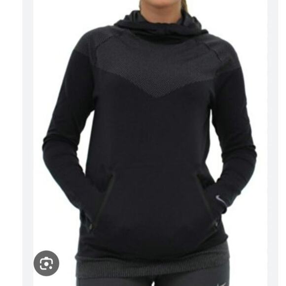 Nike Womens Luxe Seamless Funnel Running Hooded Top Small - Picture 9 of 9